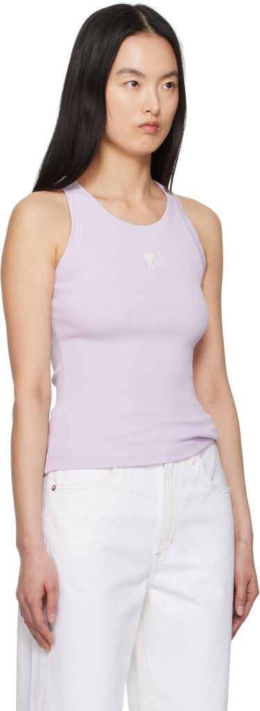 Tielko AMI AMI Paris Rib Tank Top Fialová | FTK160.JE0117, 1