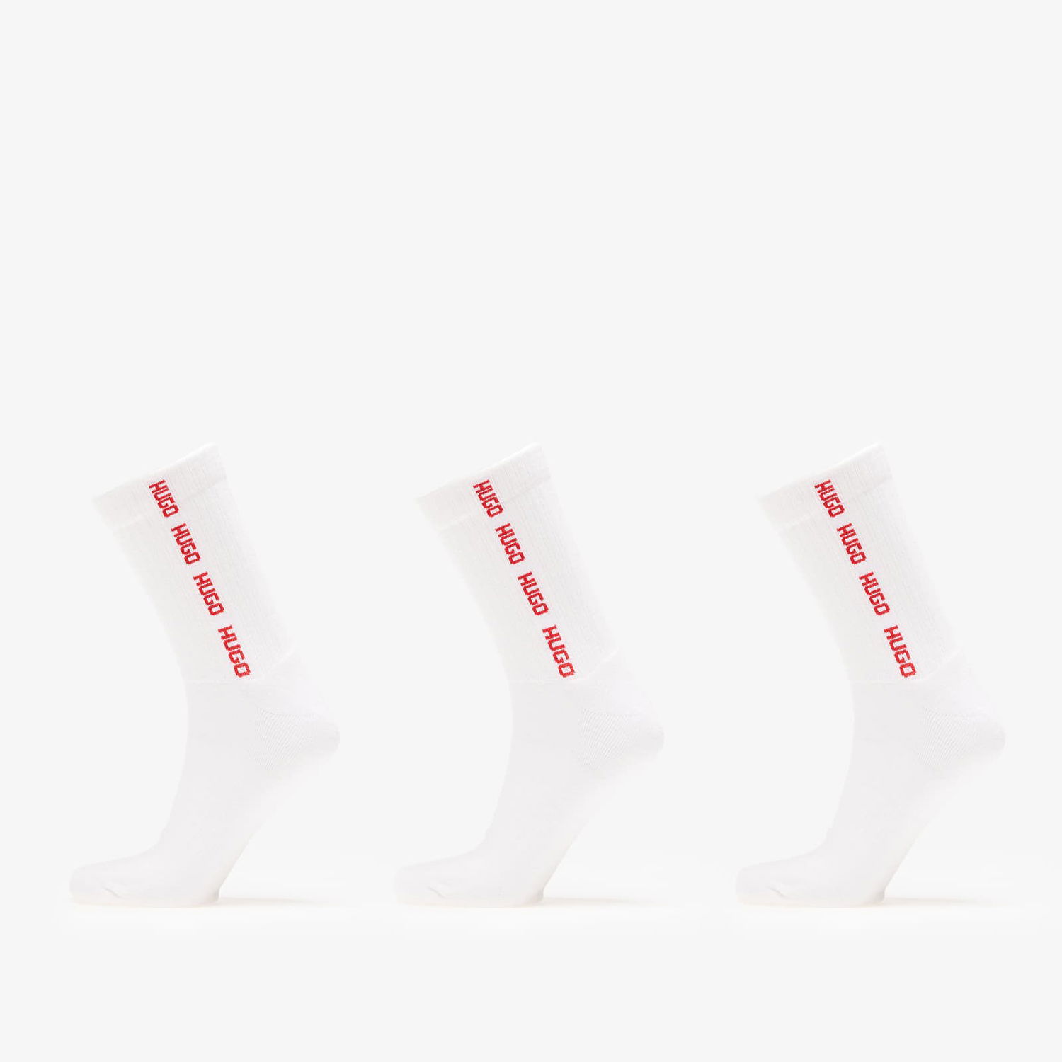 Ponožky BOSS Hugo Boss 3-Pack Rib Tape Socks Biela | 50543076-101, 0