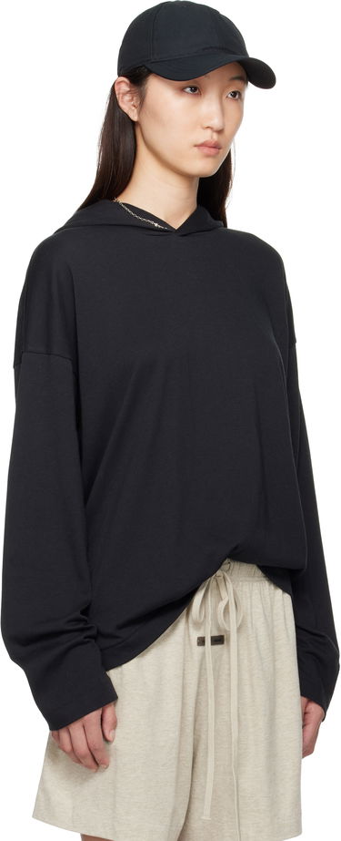 Mikina Fear of God Fear of God ESSENTIALS Long Sleeve Hoodie Čierna | 125SP257040FW, 1