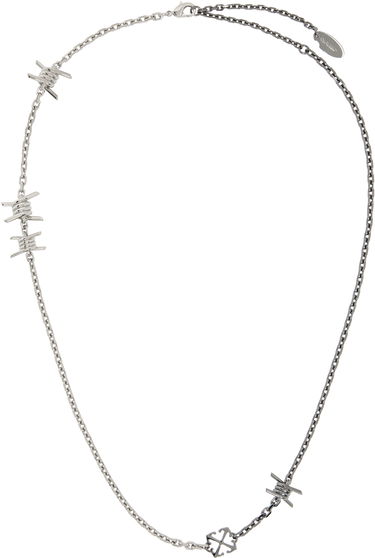 Náhrdelník Off-White Off-White Two-Tone Barbed Wire Necklace Metalická | OMOB15OS25MET0017210, 0