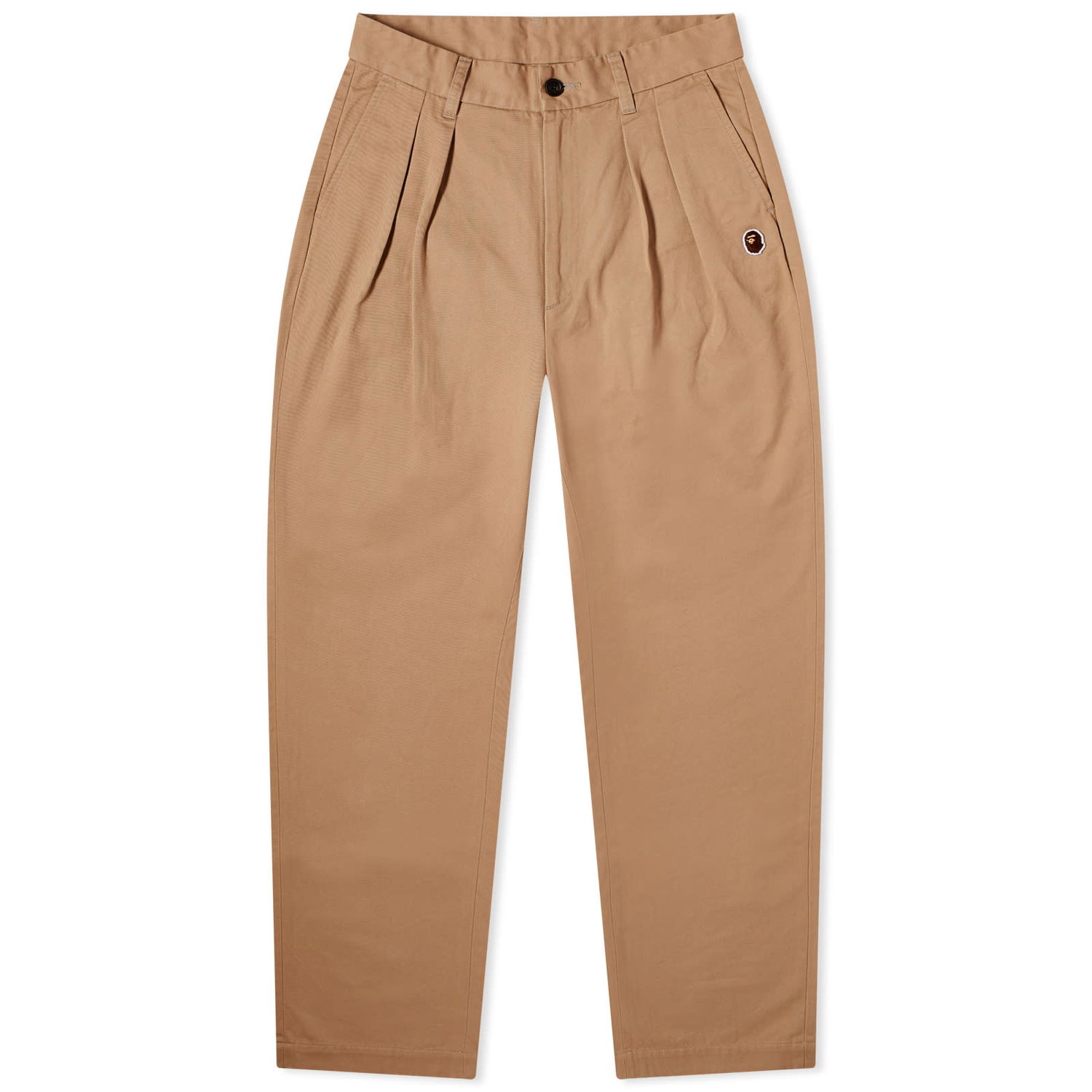 Nohavice BAPE Ape Head One Point 2Tuck Chino Pants Béžová | 001PTJ801010M-BGE, 0