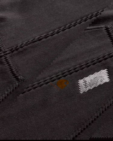 Mikina Carhartt WIP Active Stone Washed Full-Zip Hoodie with Waffle Lining Čierna | I035602 8906, 4