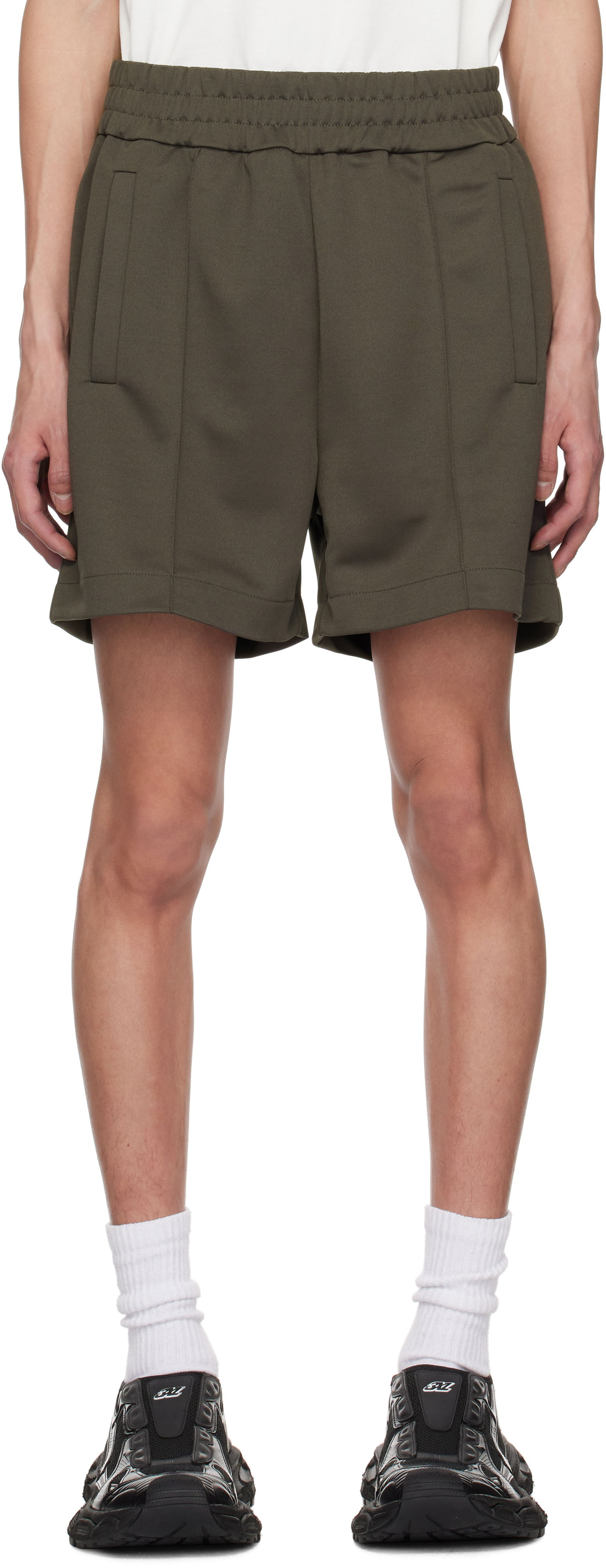 Šortky Palm Angels Palm Angels Curved Logo Shorts Zelené | PMCL008S25FAB0011303, 0