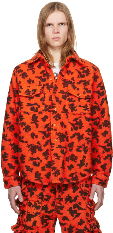 Košeľa ERL ERL Printed Fleece Shirt Oranžová | ERL07B023, 0