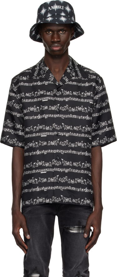 Košeľa AMIRI AMIRI Jazz Band Print Shirt Čierna | AMSTCA1106, 0