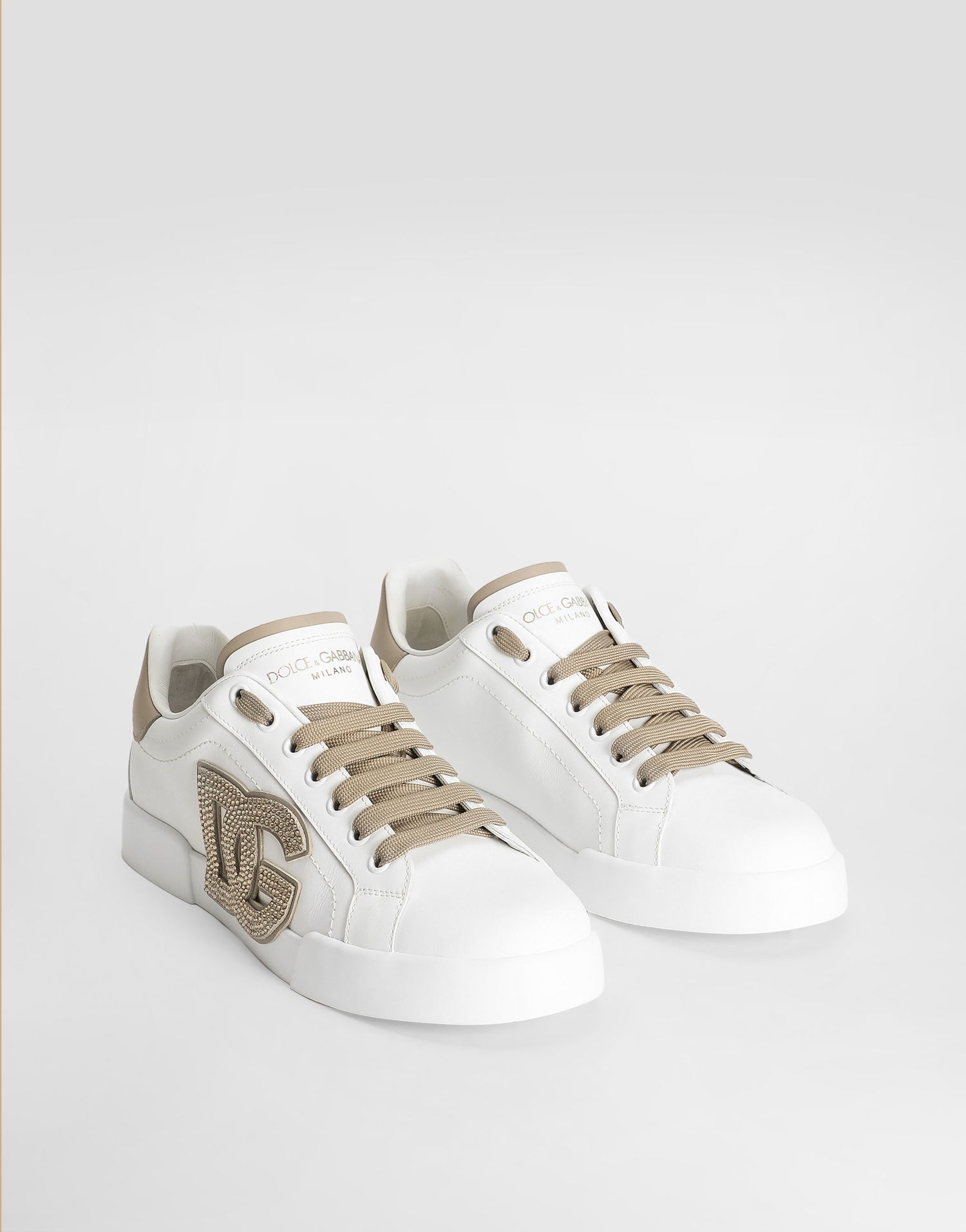 Tenisky a topánky Dolce & Gabbana Dolce & Gabbana Portofino Light Strobel Calfskin Biela | CK2341AI4118Z080, 1