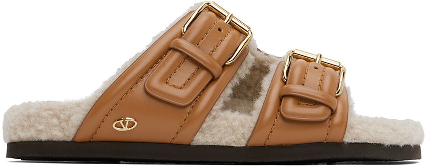 Doplnky Valentino Valentino Garavani Fussfriend Shearling Slide Sandals Hnedá | 5W2S0IZ4SQP, 0