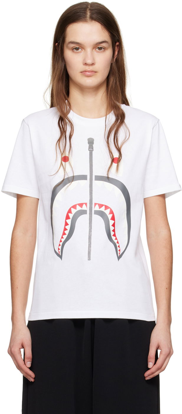 Tričko BAPE Shark T-Shirt Biela | 001TEK302003L