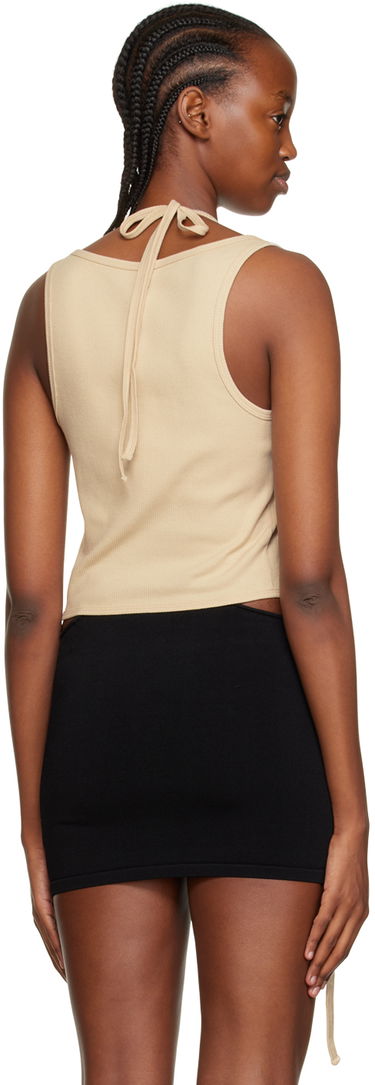 Tielko Dion Lee Halter Neck Tie Tank Top Béžová | C3029R22, 2