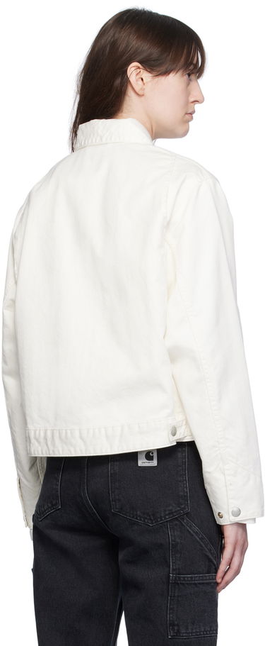 Bunda Carhartt WIP Women's Cropped Organic Cotton Zip-Up Jacket Biela | I033568 D602, 2