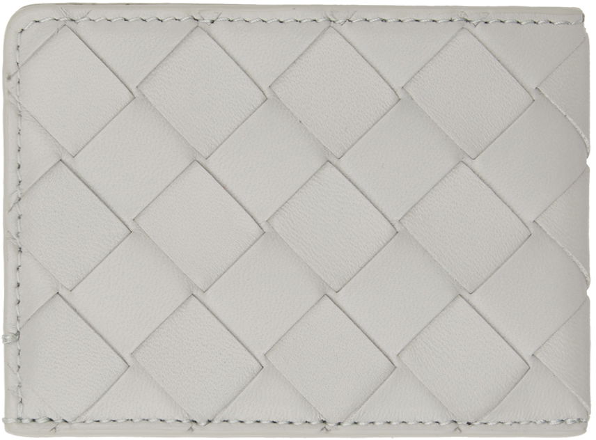 Peňaženka Bottega Veneta Intrecciato Leather Card Holder Šedá | 763948 VCPP2, 1