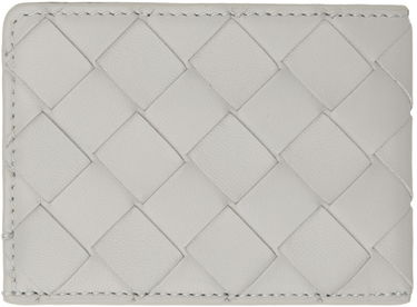 Peňaženka Bottega Veneta Intrecciato Leather Card Holder Šedá | 763948 VCPP2, 1