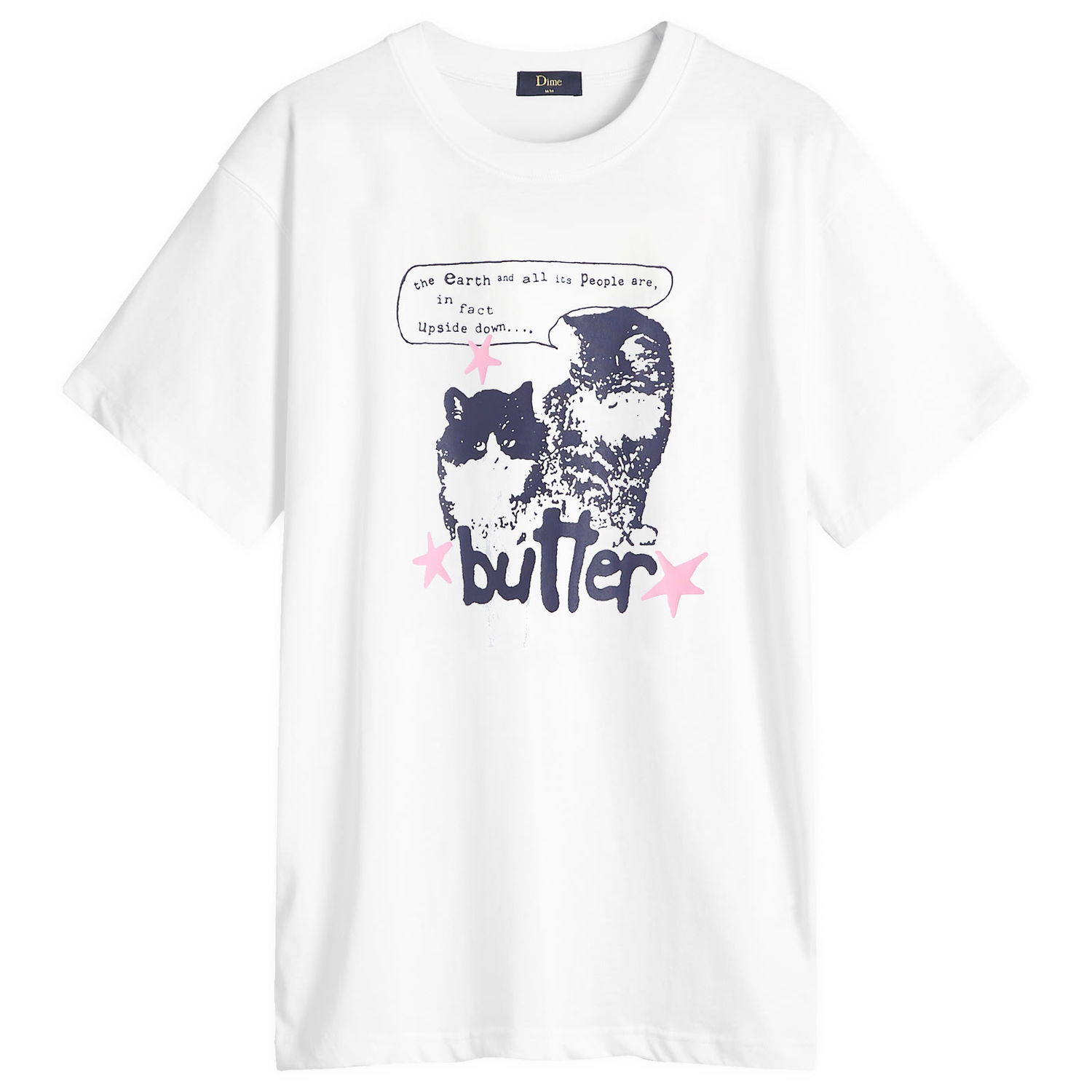 Tričko Butter Goods Upside Down Graphic T-Shirt White Biela | BG243107-WHT, 0
