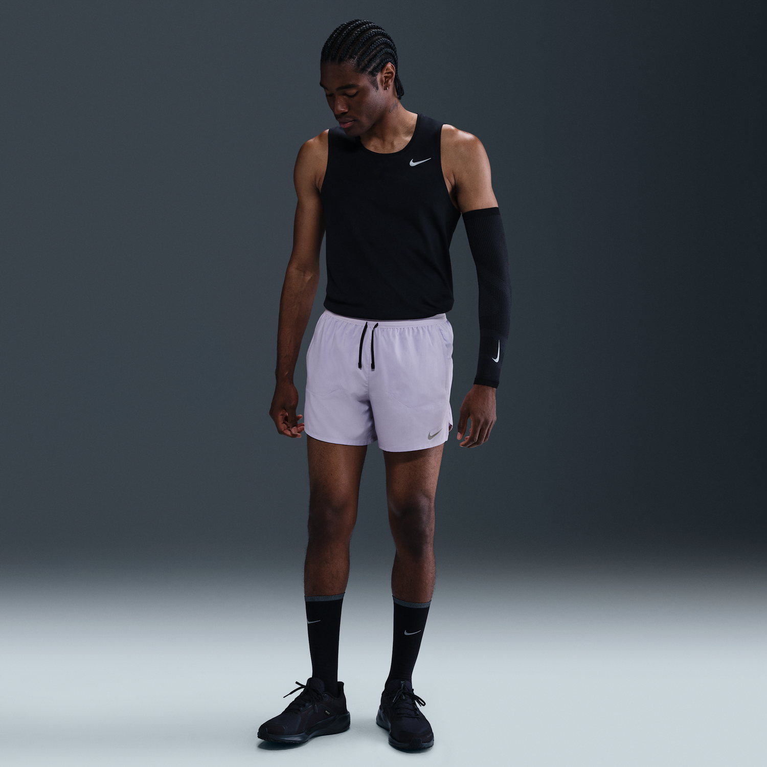 Šortky Nike Stride 5" Dri-FIT Running Shorts with Liner Fialová | DM4755-515, 0