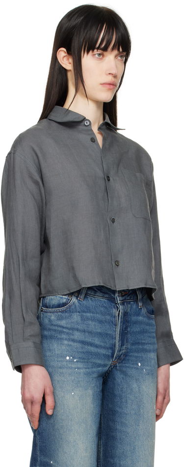 Košeľa A.P.C. A.P.C. Sophie Cropped Linen Shirt Šedá | LIAEK-F12627, 1