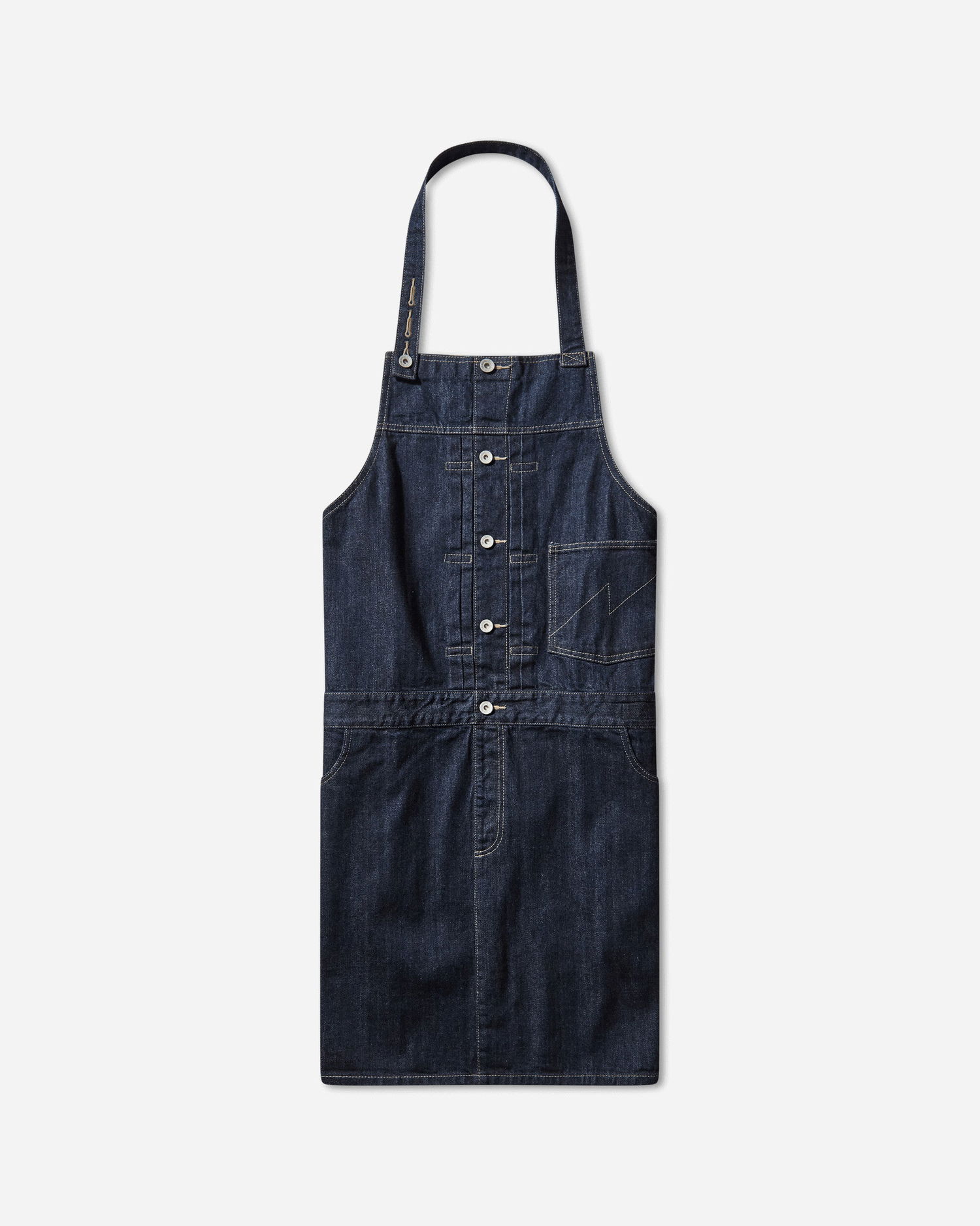Oblečenie Neighborhood Button-Front Utility Denim Apron Navy | 252ZANH-AC01 INDIGO, 0