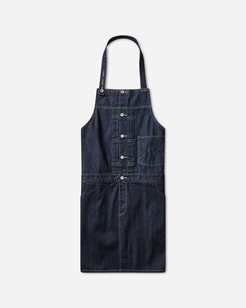 Oblečenie Neighborhood Button-Front Utility Denim Apron Navy | 252ZANH-AC01 INDIGO