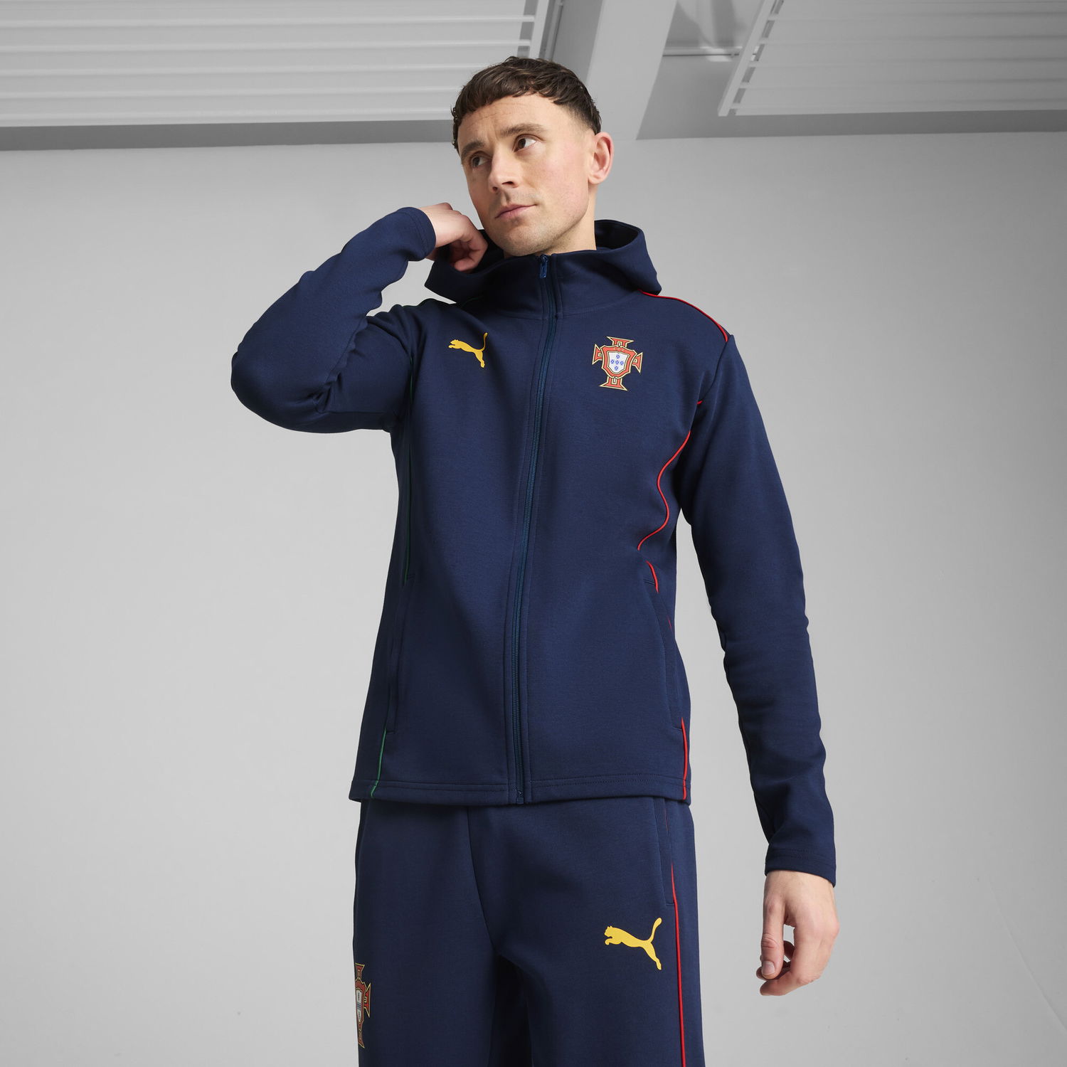 Mikina Puma Portugal Casuals Men's Full-Zip Hoodie Navy | 779554_17, 0
