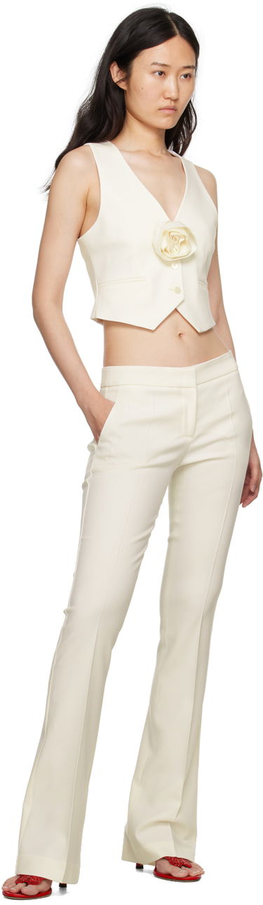 Nohavice Blumarine Blumarine Flared Dress Pants Biela | A322P098A, 3