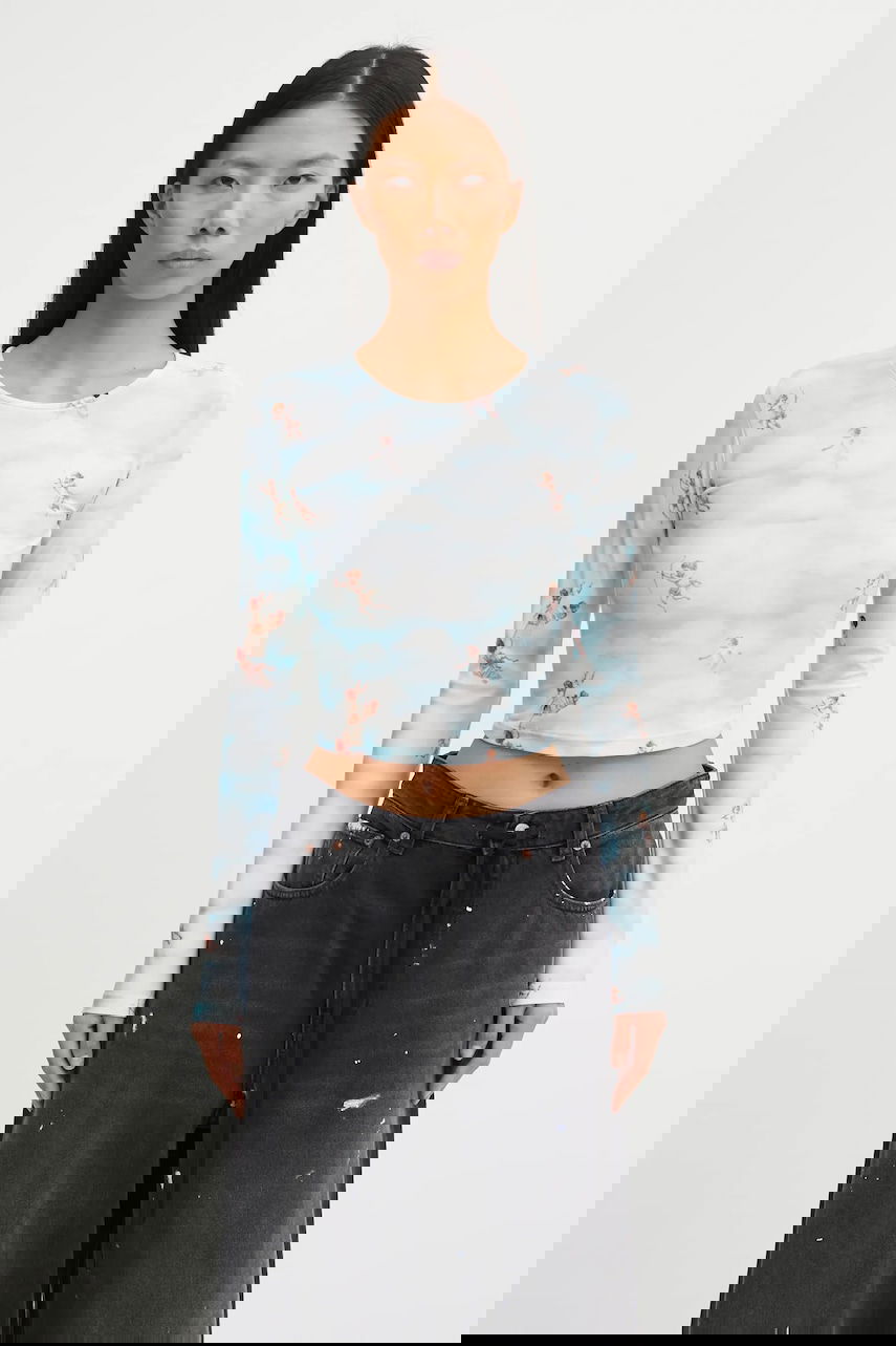 Crop Top Fiorucci Beatitudo Print Long Sleeve Crop Rôznofarebný | W25FWTLO003LY01BL02, 0