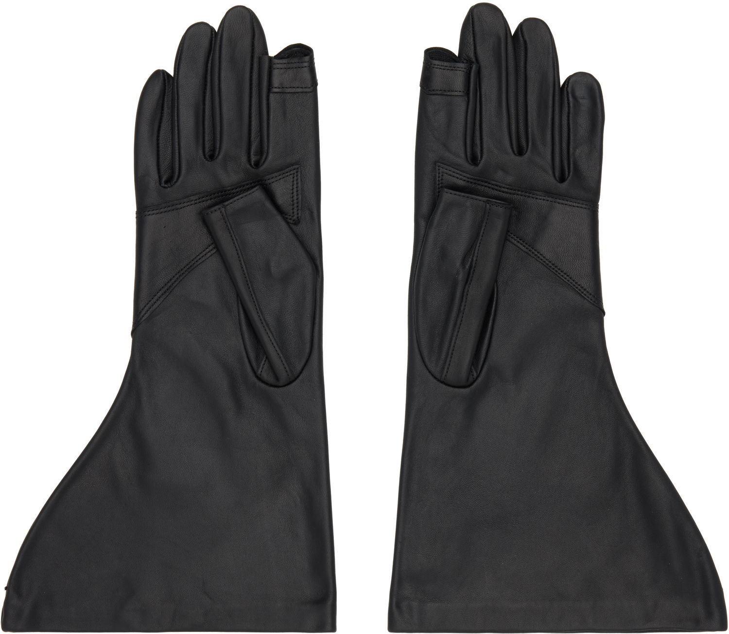 Rukavice Rick Owens Rick Owens Concordians Gleam Long Leather Gloves Čierna | RR02E1452 LNV, 1