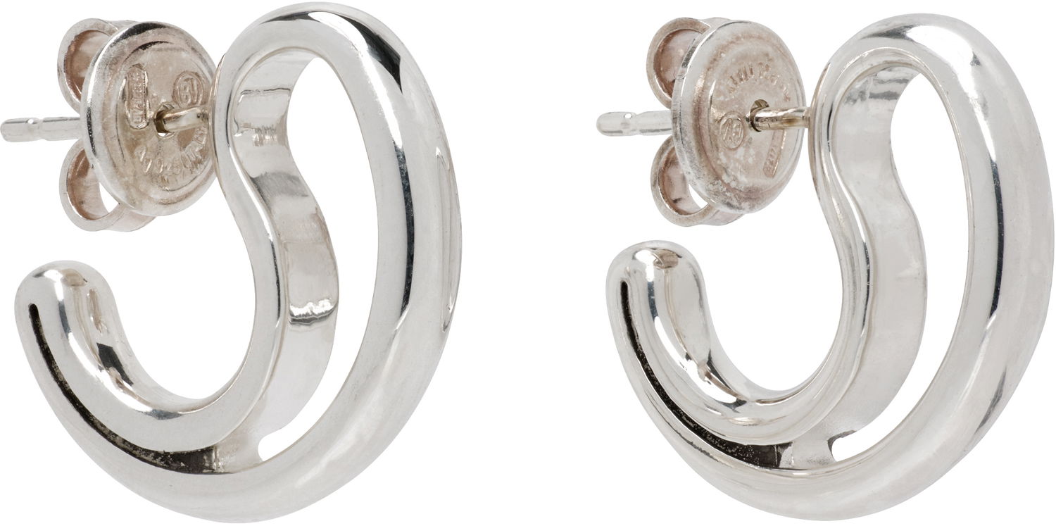 Náušnice Bottega Veneta Small Silver Frills Earrings Metalická | 804846 V5070, 1