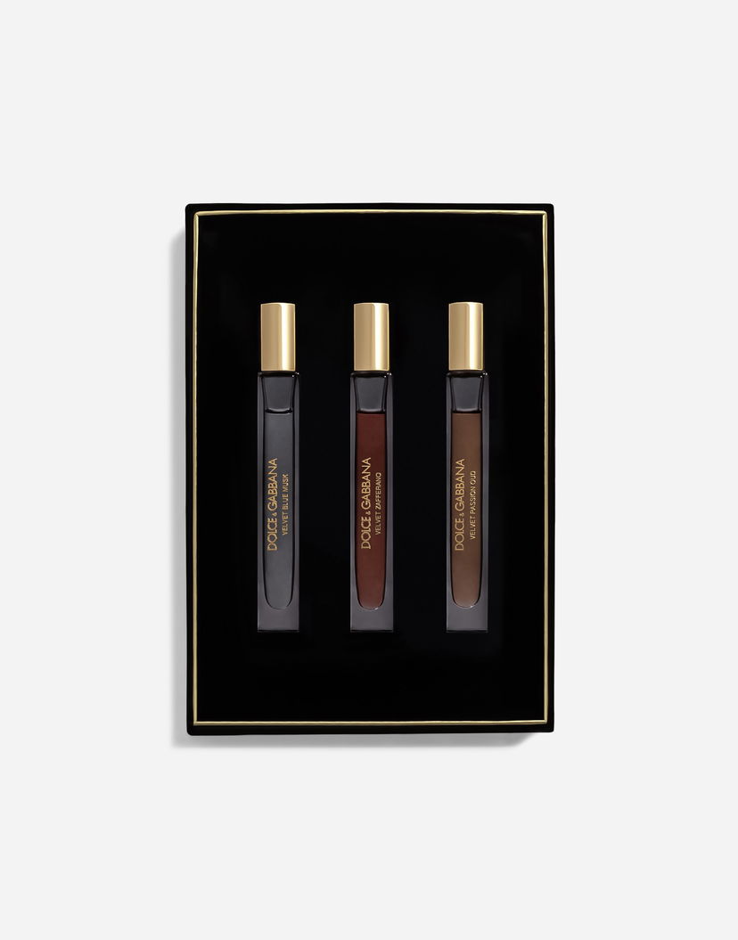 Parfémy a vône Dolce & Gabbana Dolce & Gabbana Velvet Collection Opulent Travel Set featuring Velvet Blue Musk, Velvet Zafferano, Velvet Passion Oud Čierna | VT02ZUVT0009V000