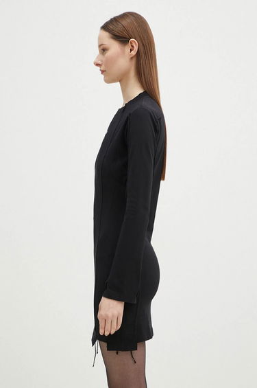 Šaty VETEMENTS VETEMENTS Oval Logo Cut-Up Mini Dress Čierna | WA66DR610BW, 1