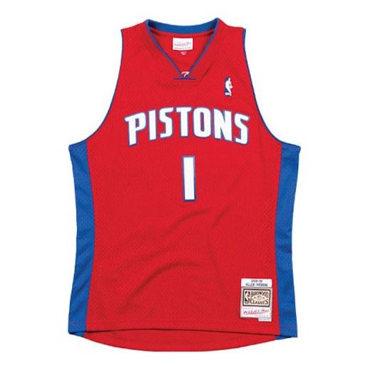 Dres Mitchell & Ness Detroit Pistons Basketball Jersey Červená | SMJYCP19212-DPISCAR08AIV, 0