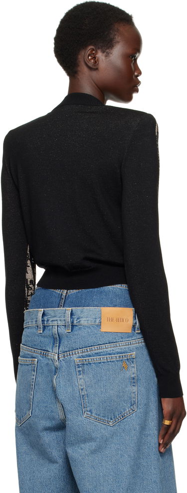 Sveter Balmain Balmain Jacquard Knit Cardigan with Body Motif Čierna | EF1KL133KH93, 2