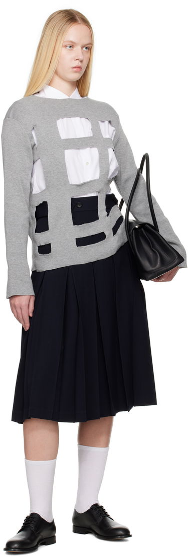 Sukňa Comme des Garçons Girl Pleated Midi Skirt Navy | NO-S003-051-2, 3
