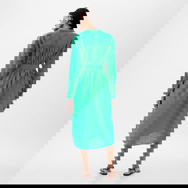 Šaty GAP Dresses Longsleeve Linen Maxi Dress Simply Green Zelené | 857614-03, 2