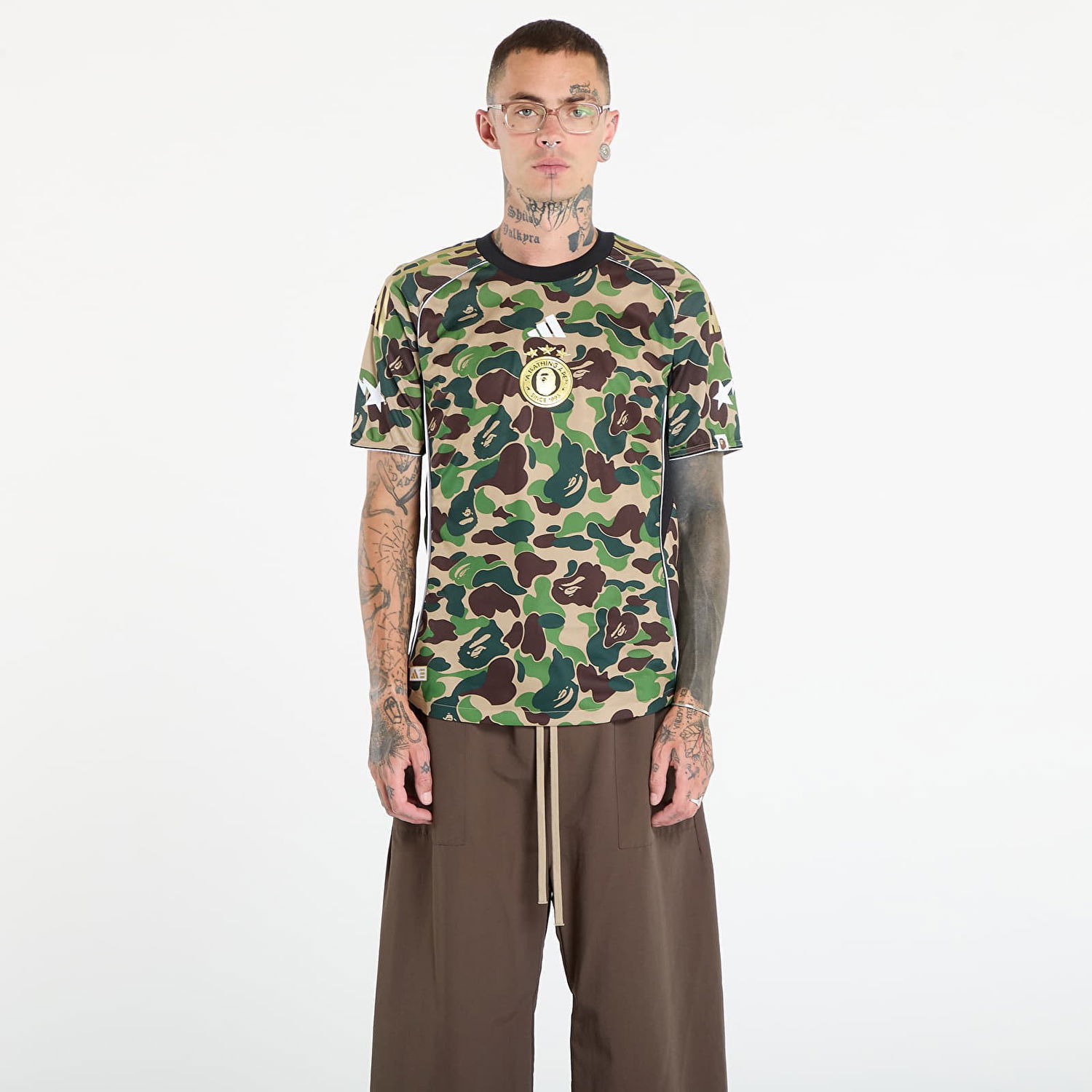Tričko adidas Originals adidas x Bape Jersey T-Shirt Zelené | KB2202, 0