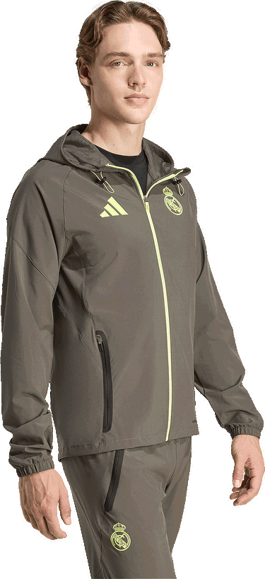 Bunda adidas Performance Real Madrid Tiro 25 Competition Travel Jacket Zelené | JV5322, 4
