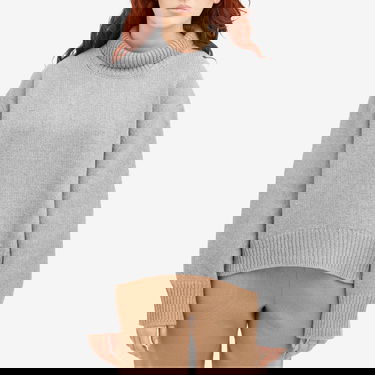 Sveter PANGAIA Recycled Cashmere Chunky Turtleneck Sweater X-Large Šedá | 100006729268, 2
