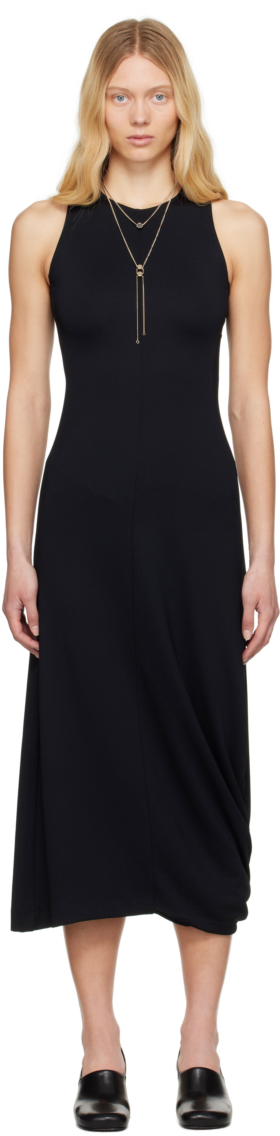 Šaty LEMAIRE Lemaire Twisted Hem Midi Dress Čierna | DR1106 LJ1034, 0