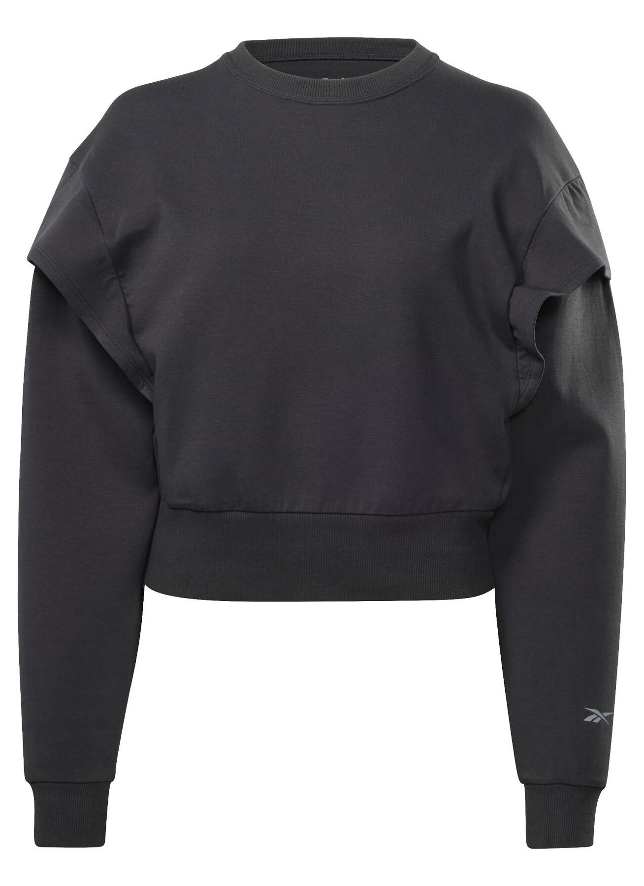 Mikina Reebok DreamBlend Cotton Mid-Layer Sweatshirt Čierna | HS7810, 0
