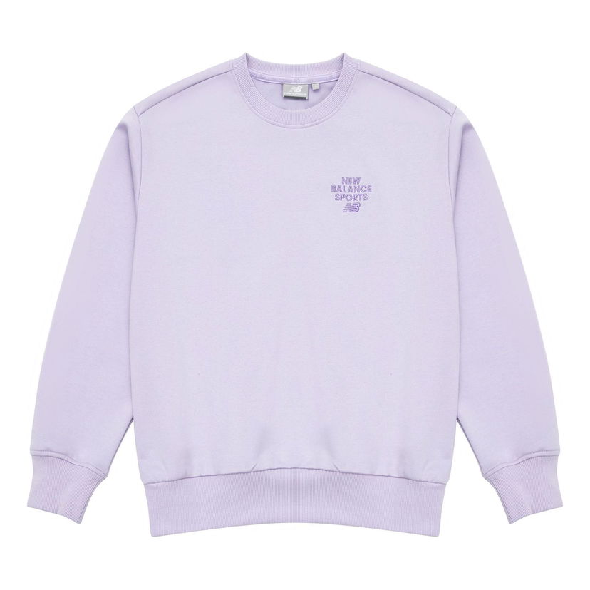 Sveter New Balance Logo Print Pullover Fialová | 5CD12152-DV