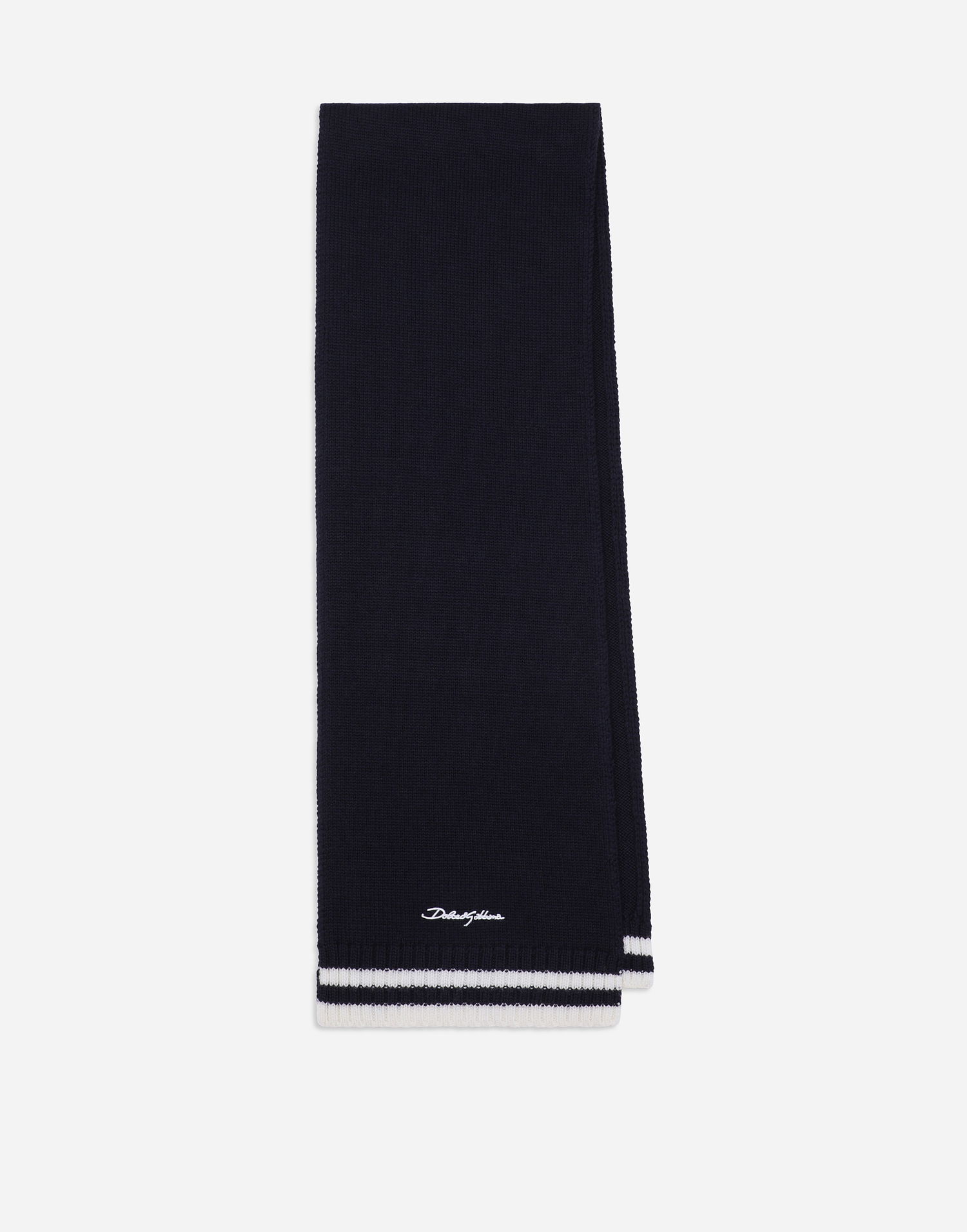 Šál Dolce & Gabbana Dolce & Gabbana Wool Jacquard Logo Scarf Navy | LBKAD9JCVW0B6712, 0