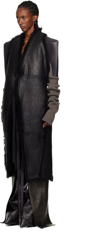 Kabáty Rick Owens Concordians SL Cyclops Reversible Shearling Coat Čierna | RO02E4950 LSHCR, 3