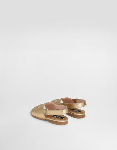 Doplnky Dolce & Gabbana Dolce & Gabbana Calfskin Sandals With DG Logo Metalická | D20100A12538H944, 2