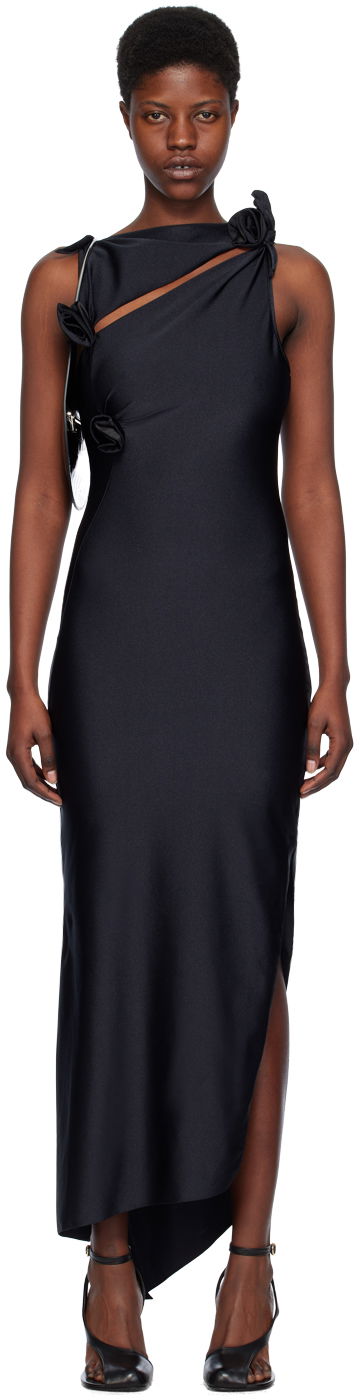Šaty Coperni Coperni Asymmetric Flower Maxi Dress Modrá | COPR44545C, 0