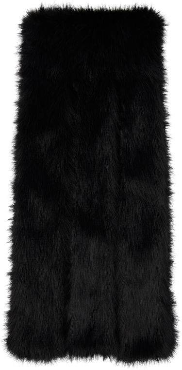 Šál Simone Rocha Simone Rocha Triple Slit Faux Fur Scarf Čierna | 1038 1090, 1
