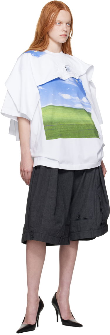 Tričko VETEMENTS Vetements Desktop Double Layered T-Shirt Biela | UH76TR770W, 3