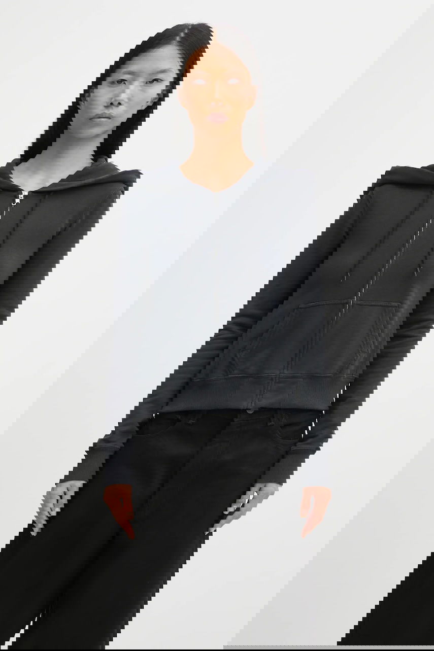 Mikina Maison Margiela MM6 Maison Margiela Washed Cropped Zip Hoodie Čierna | S62HG0030.M25024.899, 0