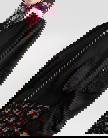 Bomber bunda Dolce & Gabbana Nylon Gabardine Bomber Jacket Woman Collection Čierna | F9T51TFUS3DN0000, 3