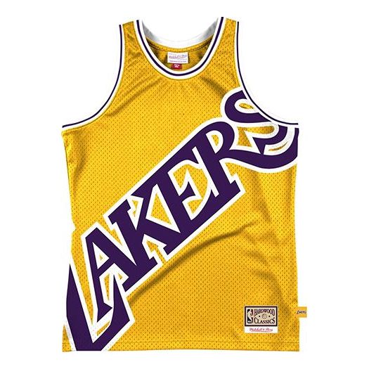 Tielko Mitchell & Ness Los Angeles Lakers Big Face 2.0 Jersey Žltá | MSTKBW19146-LALLTGD