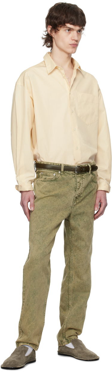 Košeľa AMI AMI Paris Cotton Boxy Shirt Žltá | USH145.CO0076, 4
