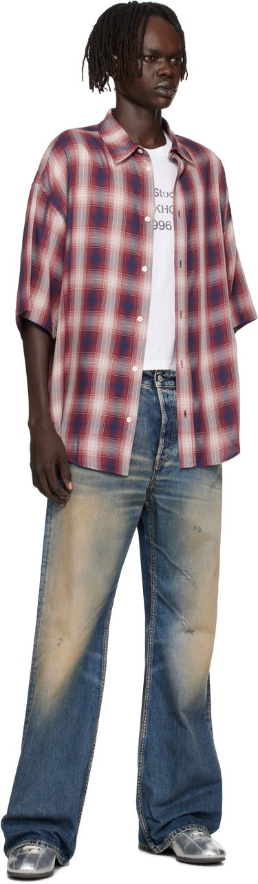 Košeľa Acne Studios Acne Studios Checked Button-Up Shirt Červená | CB0116-, 3