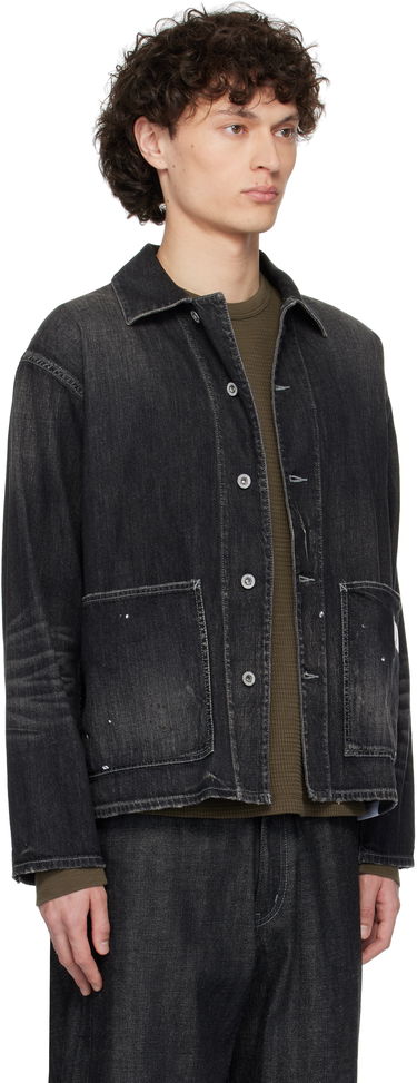 Bunda Neighborhood Neighborhood Washed Denim Coverall Jacket Čierna | 251SPNH-JKM02, 1
